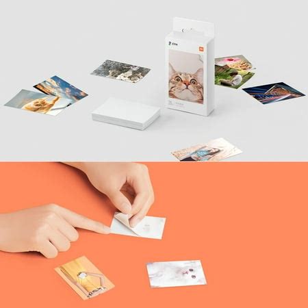 Pocket Print Photo Paper Printer Self-Adhesive Photo Paper 20/50 Sheets Sticky-Backed Photo ...