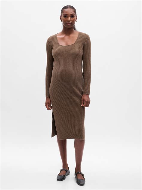 Maternity Cashsoft Rib Midi Sweater Dress Gap