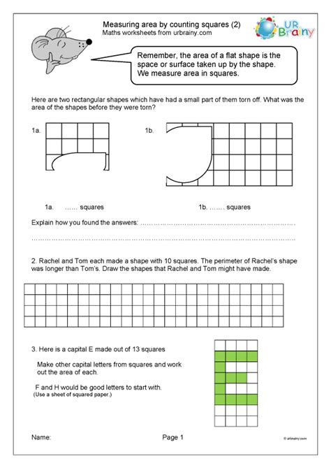 Area Counting Squares