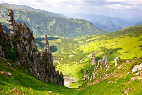 Sch Ne Berge Landschaft In Karpaten Stock Bild Colourbox