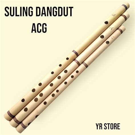 Jual ART H54L Suling Bambu Tradisional Nada A C G Motif Suling Dangdut