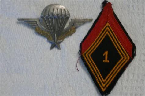 Insigne Brevet Parachutiste Premier Mod Le Mourgeon Indochine Et