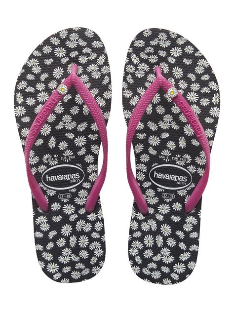 Havaianas Flip Flops Slim Sunny Black Pink