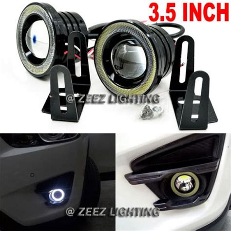 Purchase Led Cob Projector Fog Lamp Drl Halo Ring Angel Eye Daytime