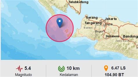 Gempa Terkini Guncang Banten Magnitudo 5 4 Rabu 10 Mei 2023 Info BMKG