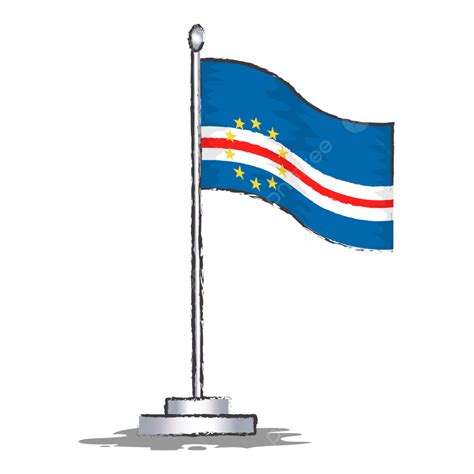 Cape Verde Flag Vector Illustration Cape Verde Flag Symbol Cape