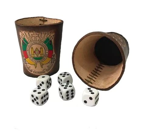 Jogo General Kit Caneco Copo Boc Couro Jogo De Dados Mercadolivre