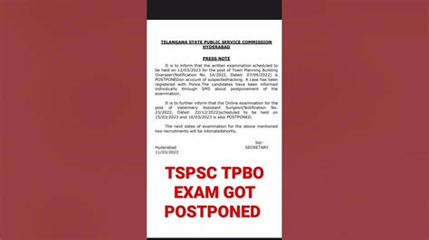 Tspsc Town Planning Building Overseer 2022 Cv Process Delayed