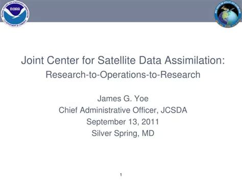 Ppt Joint Center For Satellite Data Assimilation Research To