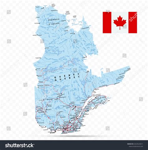 Province Quebec Map Canada State Cities Stock Vector (Royalty Free) 2024520011 | Shutterstock