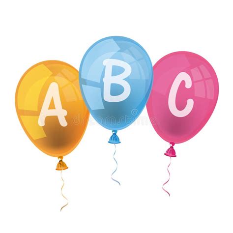 Balloons ABC stock vector. Illustration of white, enrollment - 74950001