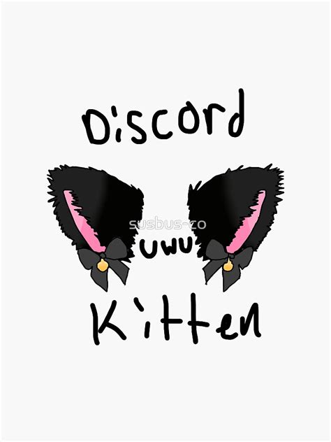 Discord Uwu Kitten Sticker For Sale By Susbus Co Redbubble