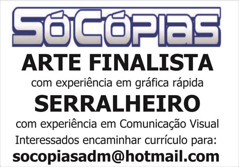 Vagas Para Arte Finalista