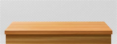 Wood Table Foreground Vintage Tabletop Front View Vector Art