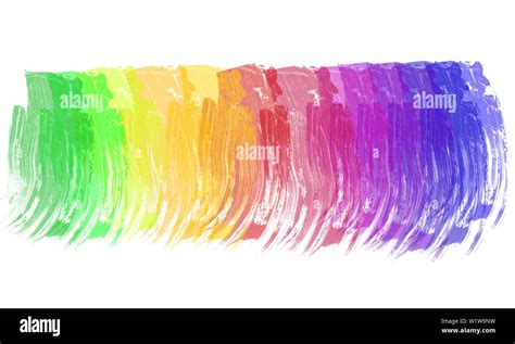 Colorful Rainbow Background Brushes Paint Stock Photo Alamy