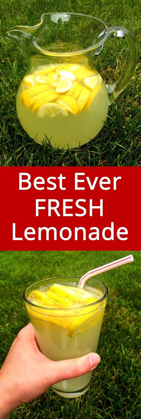 Best Ever Homemade Freshly Squeezed Lemonade Recipe Receta Bebidas