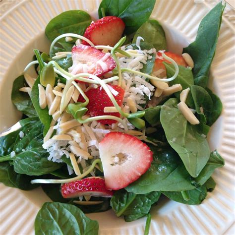 I Just Came Up With This Salad Of Spinach Strawberries Slivered