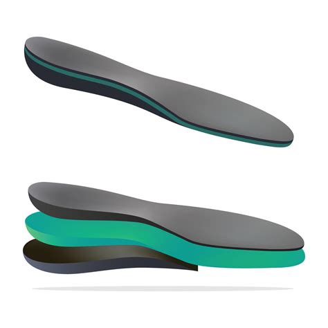 Comfortable shoes arch support insoles vector illustration. Vector