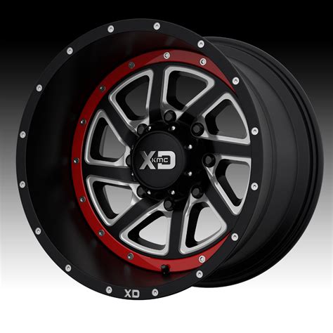 KMC XD Series XD833 Recoil Satin Black Milled Custom Wheels Rims - XD833 / Recoil - XD Series by ...