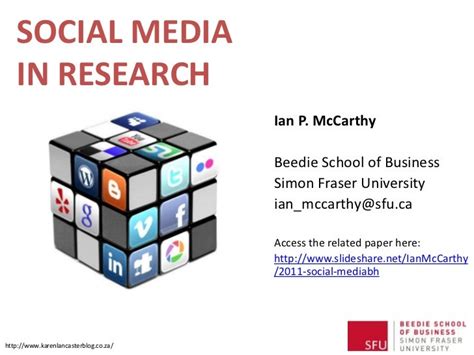 Social Media in Research