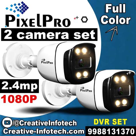 Pixelpro 2.4mp Night Color 2 Cctv Camera Set Creative Infotech