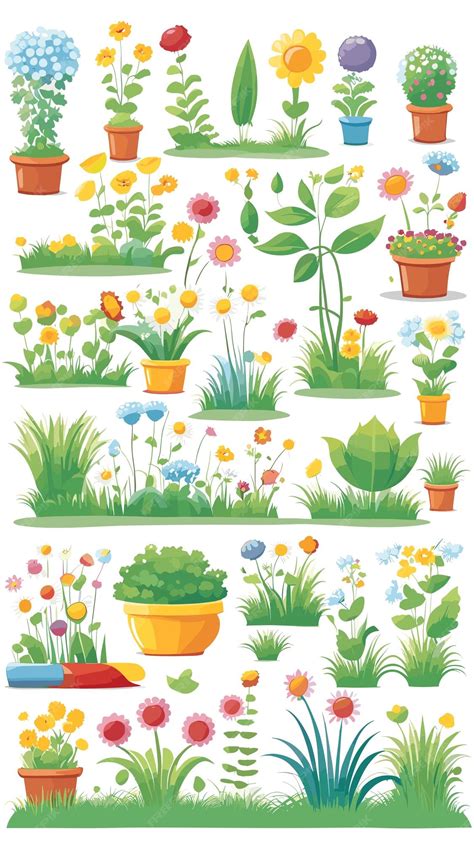 Premium Vector | Garden drawing cartoon artwork vector