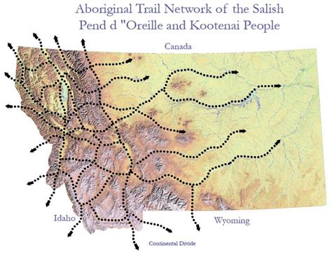 Western Montana Trail Map First Nations Moose Art Nativity