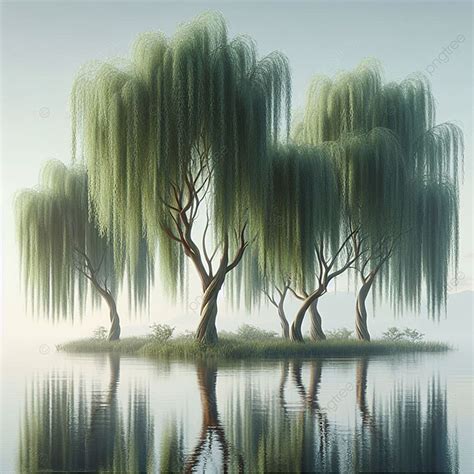 Realistic Willow Trees Background, Beautiful Tree, Willow Background ...