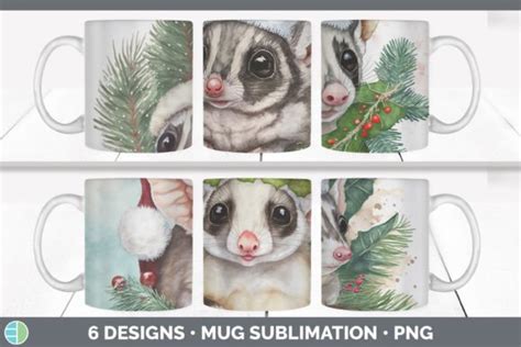 Santa Sugar Glider Christmas Mug Sublima Graphic By Enliven Designs