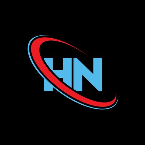 logotipo de hn. diseño hn. letra hn azul y roja. diseño del logotipo de ... 