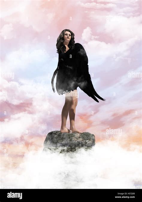angel   clouds stock photo alamy