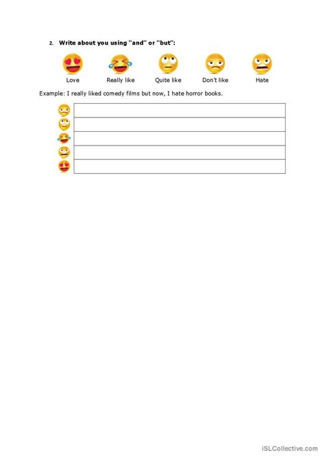 Expressing likes and dislikes about Français FLE fiches pedagogiques