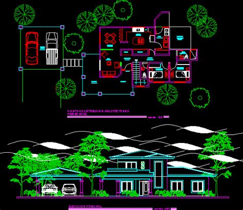 Planos De D Casa Planta En Dwg Autocad Vivienda Unifamiliar D Hot Sex