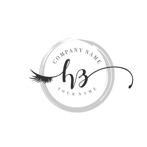 Initial Hz Logo Handwriting Beauty Salon Fashion Modern Luxury Monogram