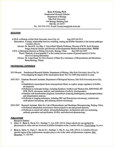 Cv Of A Phd Candidate