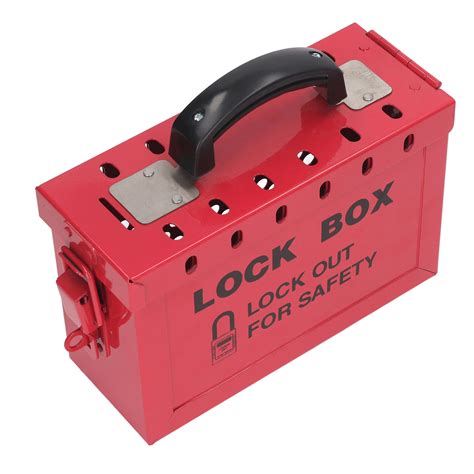 Lockout Tagout Box Portable Safety 13 Guage Lockout Tagout Group Lock