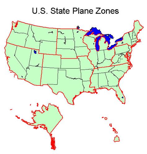 State Plane Zone Map