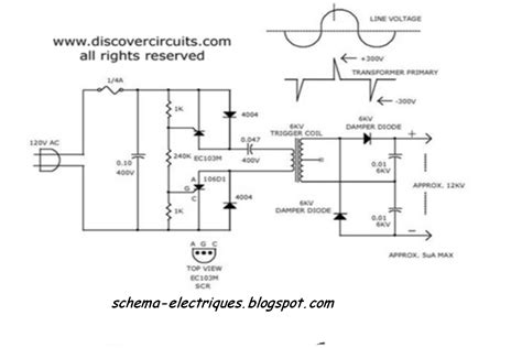 12KV générateur de haute tension schema electrique