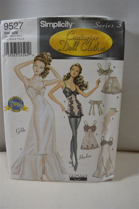 Non coupé Simplicité Motif Couturier Poupée Vêtements Lingerie Sexy Poupée Gilda