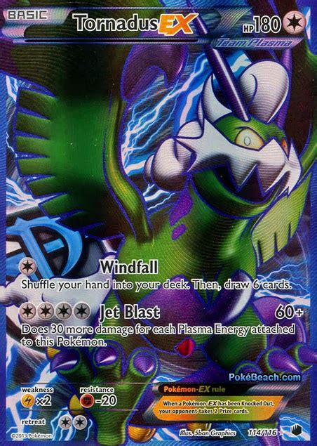 Primetimepokemons Blog Tornadus Ex Full Art Plasma Freeze Pokemon