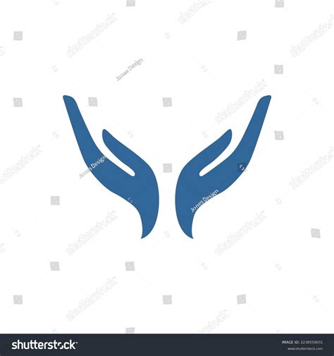 Two Hands Vector Logo Template Stock Vector (Royalty Free) 2238550031 ...