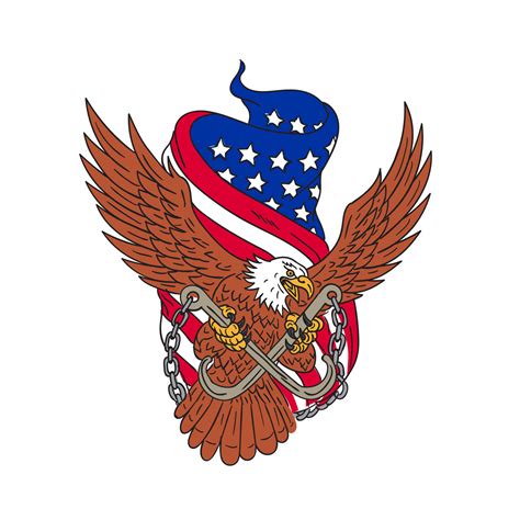 American Eagle Wings USA Flag Drawing 10925262 Vector Art at Vecteezy