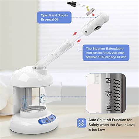 Kingsteam Facial Steamer Ozone Steamer With Extendable Arm