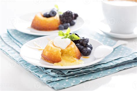 White chocolate lava cake 15705436 Stock Photo at Vecteezy