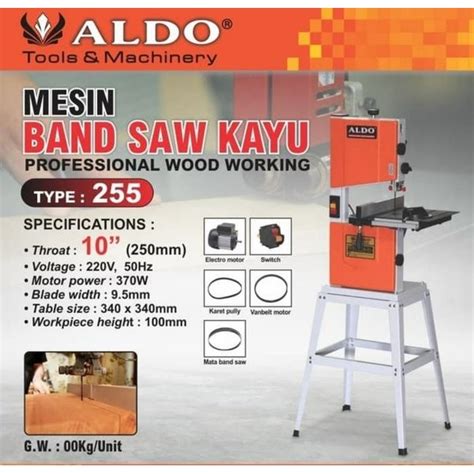 Jual Mesin Band Saw Aldo Inch Gergaji Potong Kayu Ukir Shopee