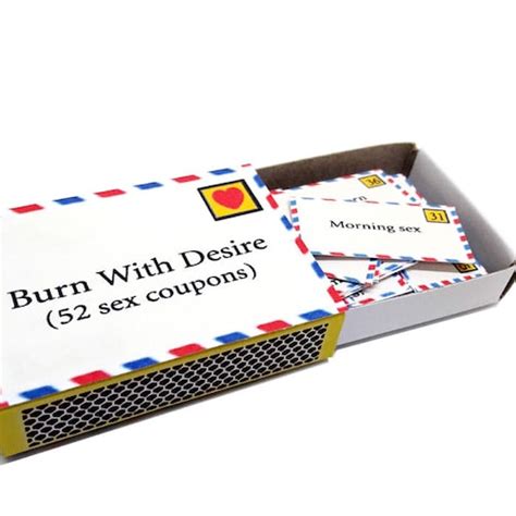 Tiny Sex Coupons Naughty Cards Matchbox For Boyfriend Etsy