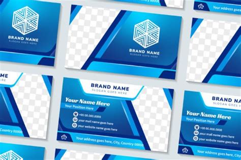 Blue Business Card Horizontal Graphic By Noory Shopper Creative Fabrica