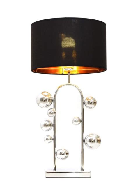 Lampada Da Tavolo Elegante Moderna Paralume Nero Lampadevintage It