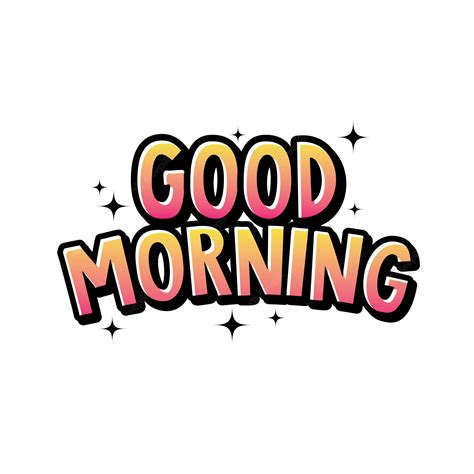 Premium Vector Cute Good Morning Typography