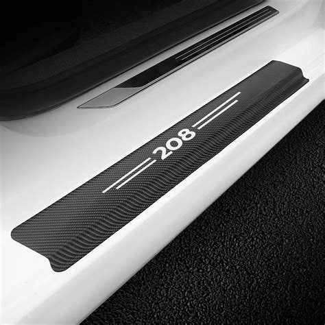 Защитные наклейки на пороги автомобиля, пленка для peugeot 208, 4 шт ...